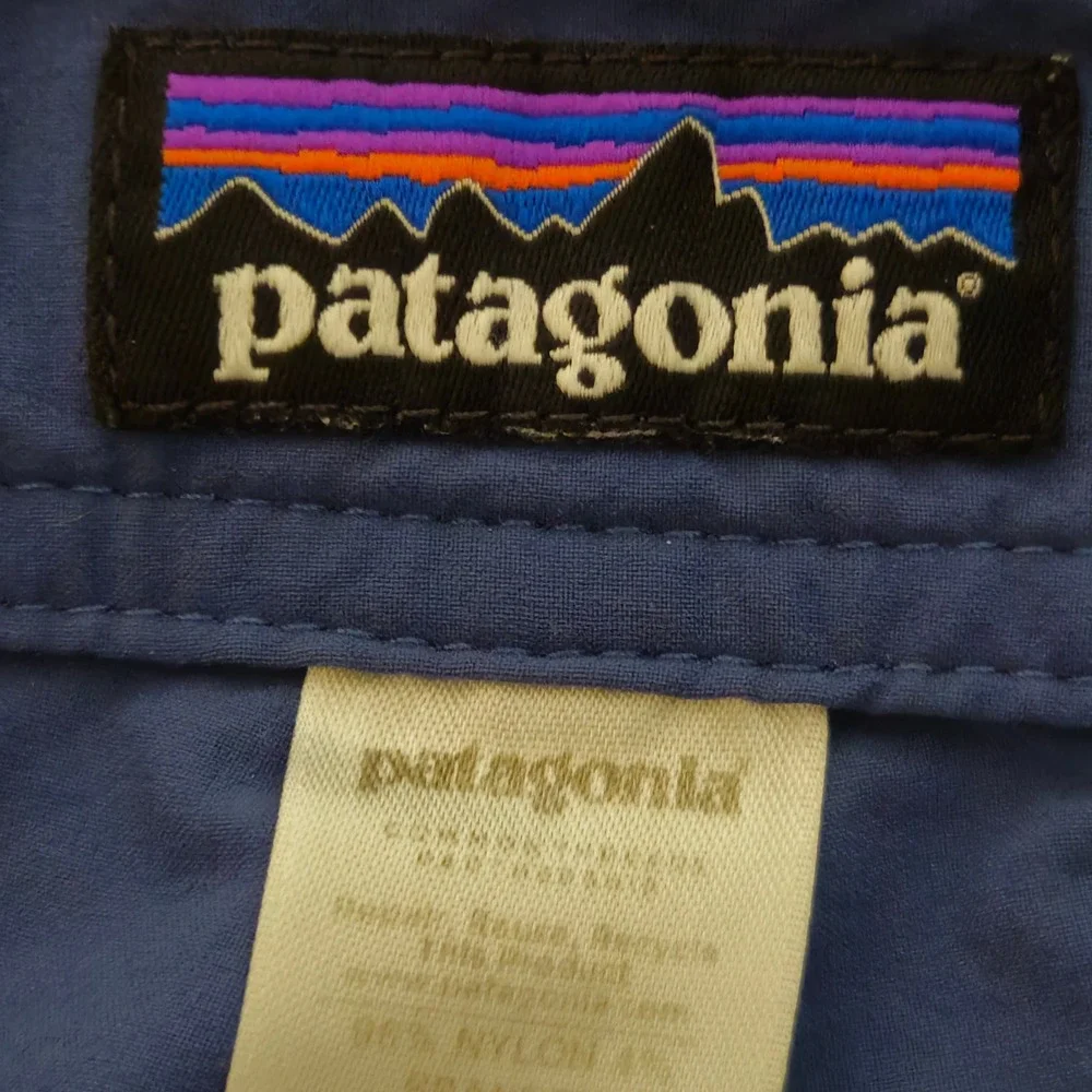 Patagonia Board Shorts‎ Mens 35 Blue Nylon Spandex Swim Trunks Pocket